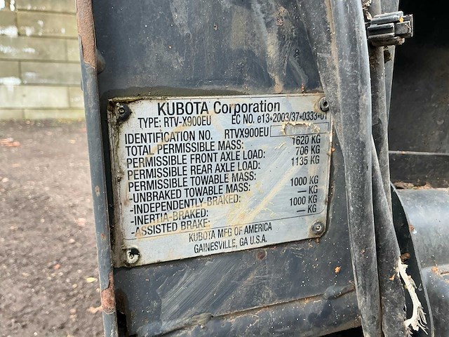 Kubota rtv x900eu atv - afbeelding 30 van  36