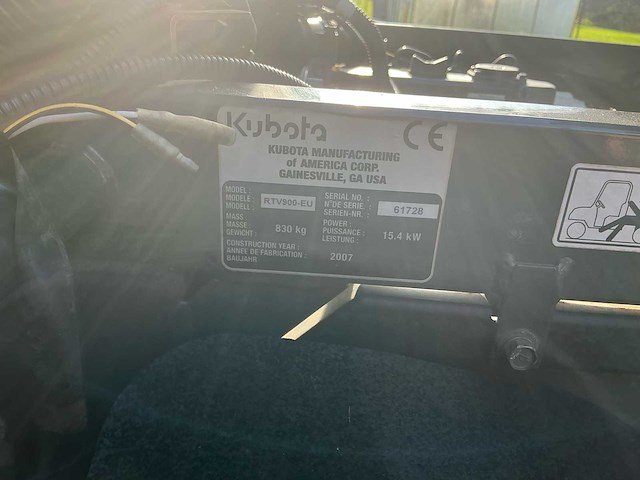 Kubota rtv900 utv - afbeelding 34 van  36