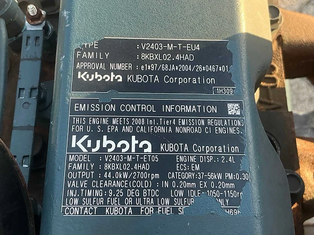 Kubota v2403-m-t-eu4 dieselmotor - afbeelding 6 van  6
