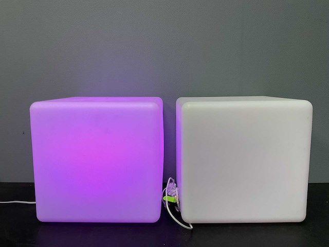 Kubus feestverlichting (2x) - afbeelding 1 van  6