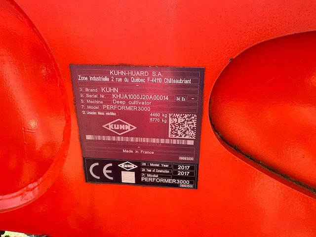 Kuhn - 2017 - performer 3000 - schijveneg met zaaibak - afbeelding 2 van  11
