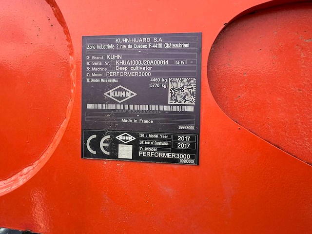 Kuhn - 2017 - performer 3000 - schijveneg met zaaibak - afbeelding 11 van  11