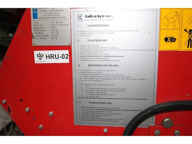 Kuiken - hru-bzk99 - brandslangoprolsysteem - afbeelding 5 van  7