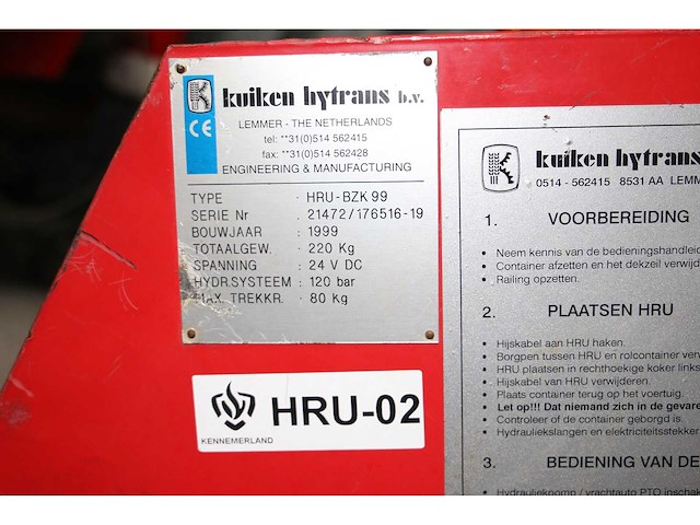 Kuiken - hru-bzk99 - brandslangoprolsysteem - afbeelding 4 van  7