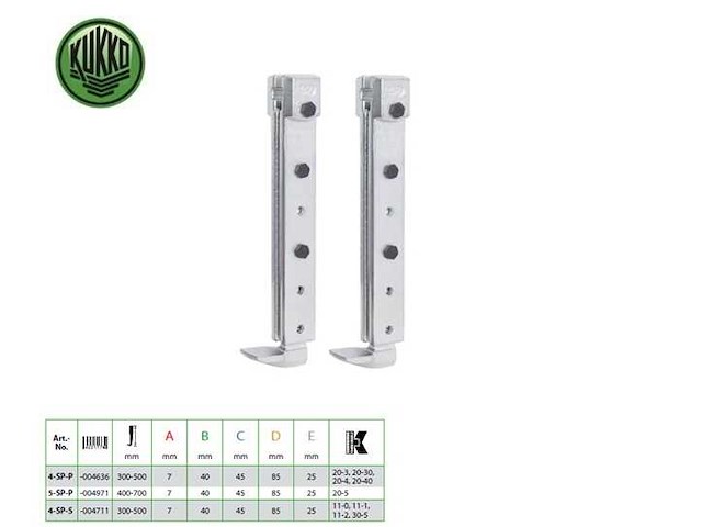 Kukko 4-sp-p verstelbare trekhaken 2 stuks - afbeelding 1 van  5