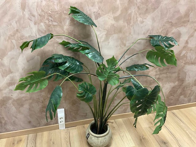 Kunst kamerplant “monstera” - afbeelding 2 van  6
