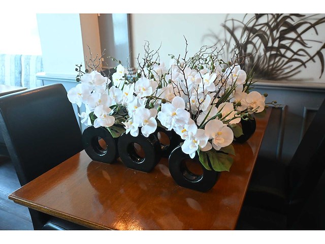 Kunst orchidee in vaas (13x) - afbeelding 1 van  3