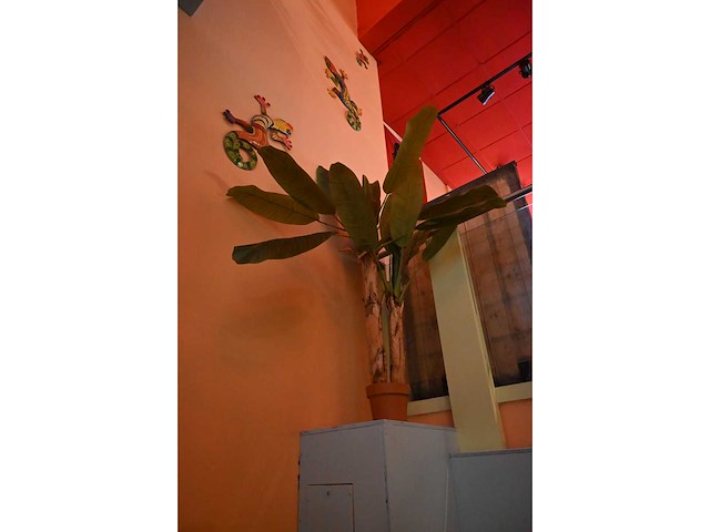 Kunst (palm) plant (3x) - afbeelding 2 van  4