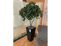Kunst plant met pot (2x) - afbeelding 2 van  6