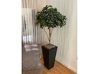 Kunst plant met pot (2x) - afbeelding 3 van  6