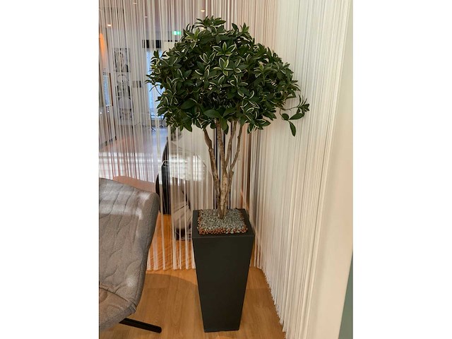 Kunst plant met pot (2x) - afbeelding 4 van  6