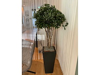 Kunst plant met pot (2x) - afbeelding 4 van  6