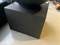 Kunst plant olijf met pot op presentatie kubus - afbeelding 5 van  5