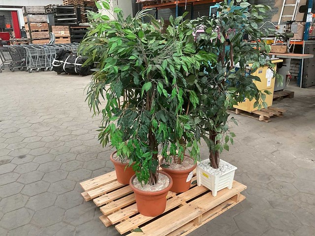Kunst planten in pot (4x) - afbeelding 1 van  4