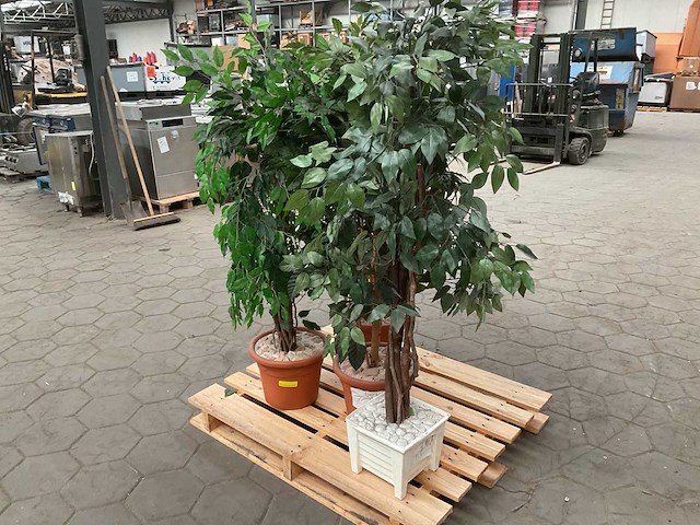 Kunst planten in pot (4x) - afbeelding 2 van  4