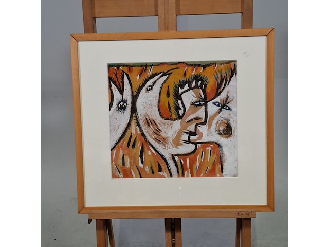 Kunst schilderijen beelden, a. lutgerink, gouache viii, 1964 - afbeelding 1 van  7