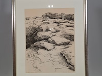 Kunst schilderijen beelden kunst, a. van lieshout, col de la vayede 4/12, 1974 - afbeelding 1 van  7