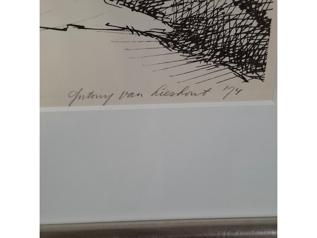 Kunst schilderijen beelden kunst, a. van lieshout, col de la vayede 4/12, 1974 - afbeelding 2 van  7