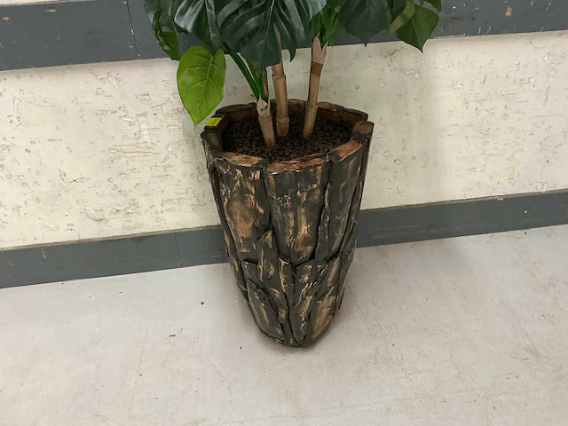 Kunst vingerplant met pot - afbeelding 2 van  3