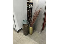 Kunstbloemen en vaas (2x) - afbeelding 2 van  4