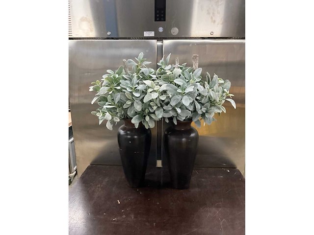 Kunstbloemen in vaas (2x) - afbeelding 2 van  6