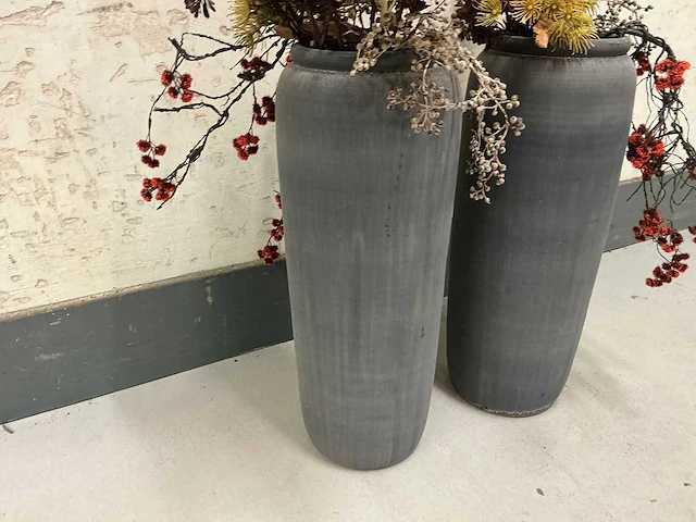 Kunstbloemen in vaas (2x) - afbeelding 3 van  3