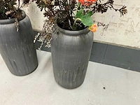 Kunstbloemen in vaas (2x) - afbeelding 3 van  3