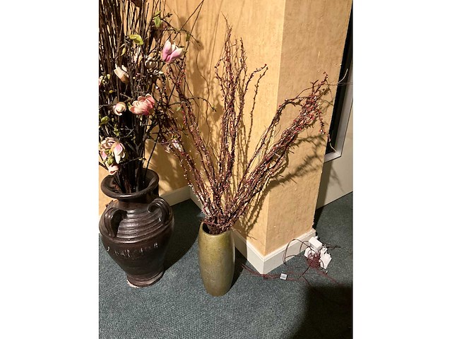 Kunstbloemen in vaas (2x) - afbeelding 3 van  6