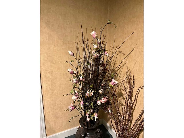 Kunstbloemen in vaas (2x) - afbeelding 4 van  6