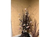 Kunstbloemen in vaas (2x) - afbeelding 4 van  6
