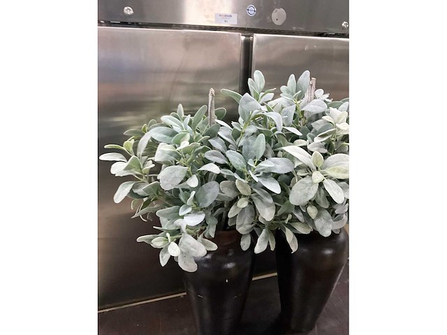 Kunstbloemen in vaas (2x) - afbeelding 3 van  6
