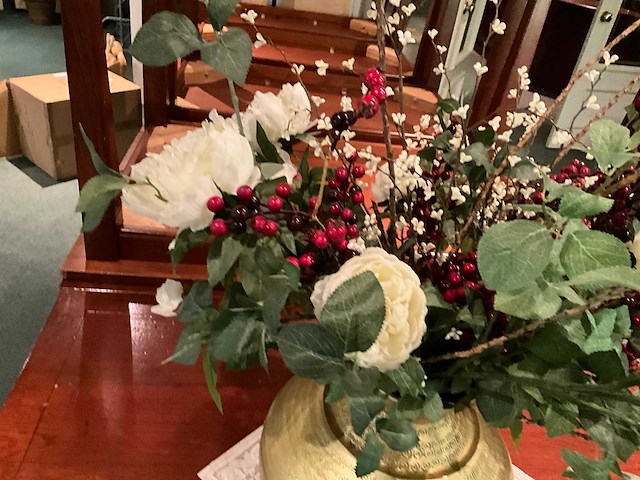 Kunstbloemen in vaas - afbeelding 4 van  5
