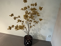 Kunstboom in pot, geel/groen - afbeelding 3 van  5