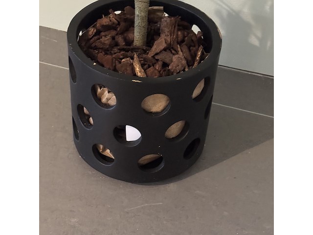 Kunstboom in pot, geel/groen - afbeelding 4 van  5