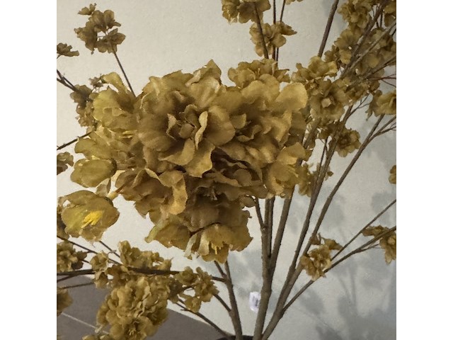 Kunstboom in pot, geel/groen - afbeelding 5 van  5