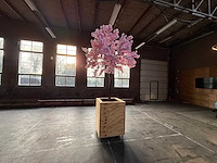 Kunstboom in verrijdbare bak 80x80x350cm - afbeelding 2 van  3