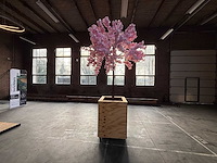 Kunstboom in verrijdbare bak 80x80x350cm - afbeelding 3 van  3