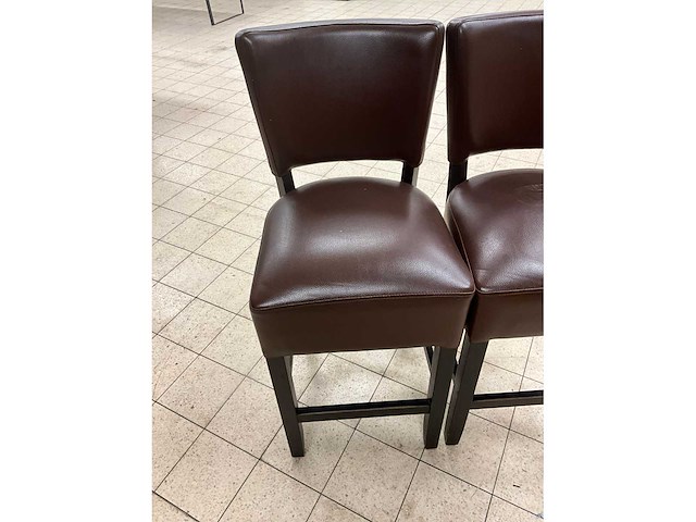 Kunstlederen halfhoge barkrukken (2x) - afbeelding 3 van  5