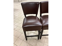 Kunstlederen halfhoge barkrukken (2x) - afbeelding 3 van  5