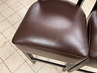 Kunstlederen halfhoge barkrukken (2x) - afbeelding 4 van  5