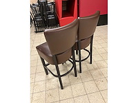 Kunstlederen halfhoge barkrukken (2x) - afbeelding 5 van  5