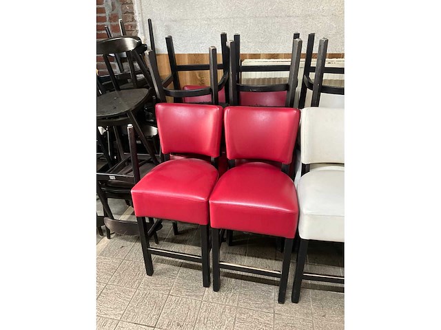 Kunstlederen halfhoge barstoelen (6x) - afbeelding 5 van  5