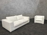 Kunstlederen loungeset wit - afbeelding 5 van  6