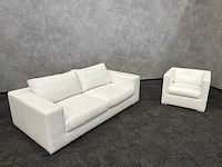 Kunstlederen loungeset wit - afbeelding 6 van  6
