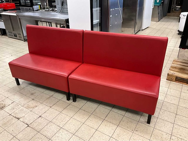 Kunstlederen restaurantbanken (2x) - afbeelding 2 van  7