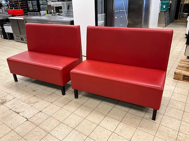Kunstlederen restaurantbanken (2x) - afbeelding 7 van  7