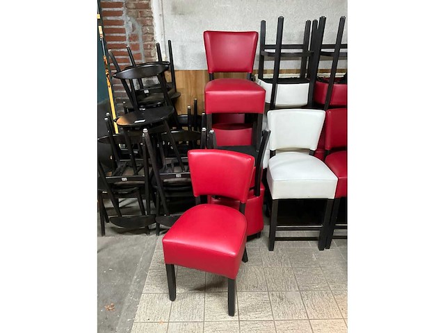 Kunstlederen restaurantstoelen (6x) - afbeelding 6 van  6