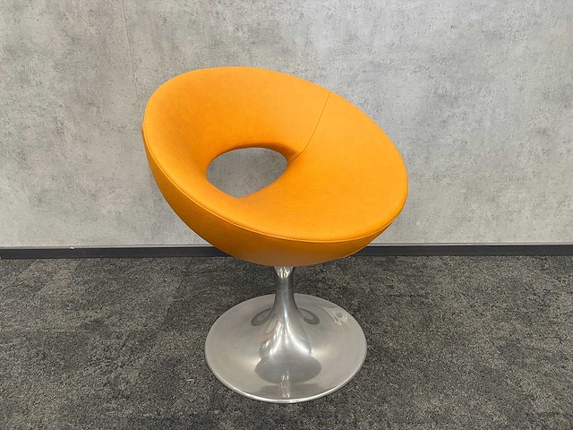 Kunstleren design stoel cognac - afbeelding 2 van  10