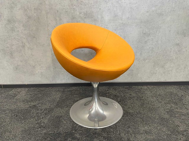 Kunstleren design stoel cognac - afbeelding 4 van  10