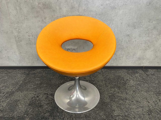 Kunstleren design stoel cognac - afbeelding 6 van  10